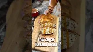 This low sugar banana walnut bread comes together in less than 5 minutes😍 #asmr #viralshorts