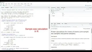 Sample Size Calculation using R