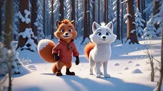 Five Little Foxes Play in the Snow | Winter Counting Song for Kids | Fun Animal Rhyme for Toddlers