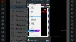 DIMBASELINE   DIMENSION Command in AutoCAD  टिप्स ऐंड ट्रिक्स #autocad #shorts #short #shortvideo