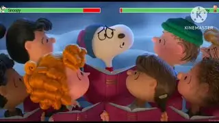 Snoopy and Charlie Brown The Peanuts Movie (2015) Final Battle with healthbars