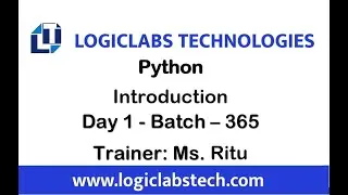 Python (Day 1) (Batch 365)