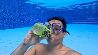 Prime Orange vs Prime Lemonade vs Prime Lemon Lime drink & burp underwater