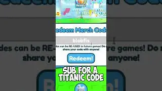 I Redeemed A Titanic Merch Code..😲(Pet Simulator X) #shorts