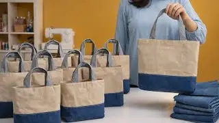 How to turn old jeans and extra fabric from around the house into an attractive bag?🥰| Easy diy🪡✂️