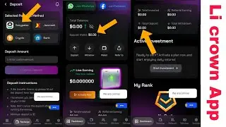 How to Deposit 2$ Amount (Li Crown) App informative video by AR Tech 