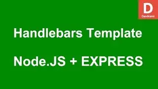 Express.js How to use Handlebars with Express in Node.js