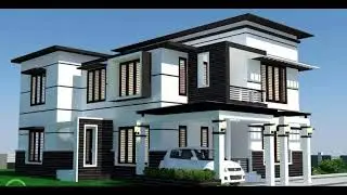 Modern Two Storey House Front Elevation Designs   Two Floor House Designs
