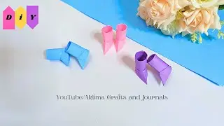 How To Make DIY Origami Mini Paper Rain Boots / Origami Paper Shoes || Aklima Crafts And Journals