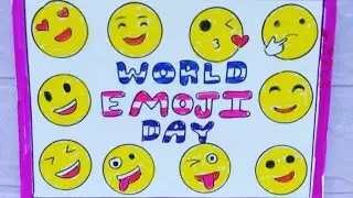 World Emoji Day Drawing|Emoji day Drawing|world Emoji day|Drawing on world Emojiday|Emoji dayPoster