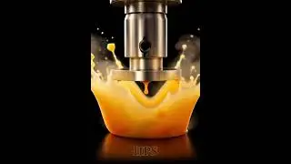 ☠️Hydraulic press crushes a large block of cheddar cheese dramatically.