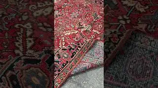 Heriz Rust Wool Hand Knotted Persian Rug