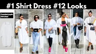12 ways to Style the Poplin Oversized Shirt Dress || Spring-summer 2022 || #dress | Lydia Asantewaa