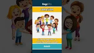 🇬🇧 Cohesion Meaning : Flash Card : Learn English Vocabulary