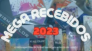 Todos os MATERIAIS e LIVROS DE COLORIR que recebi em |2023|