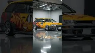 JDM Toyota Corolla Wagon with Daffy Duck Wrap | Fun Stance Build | Street Render