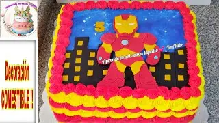 pastel de media plancha / pastel de Iron man de media plancha