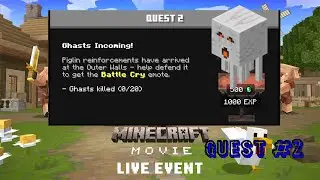 How to Complete Minecraft Movie Event Cape Quest #2 FAST! + Equip BATTLE TEAR EMOTE