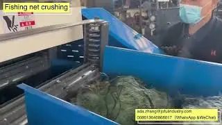 Fishing net crushing  , soft material fiber cutting shredder #machine