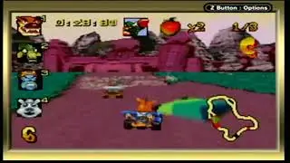 Kurasshu Bandikū Bakusō! Nitorokāto (GBA JP Nitro Kart) - Team Bandicoot Part 2 (Relics Tokens Gems)