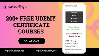 250+ Free Udemy Certificate Courses - Daily Update - Udemy Coupons - Free Udemy Coupons - 4/2/24