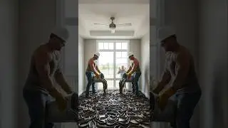 THIS FLOOR IS UNREAL 😱 Rice Filled Eels Epoxy