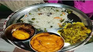 Eating Fried Rice with Chicken Butter Masala 🤤, Egg Kosha, Mixed Vegetables || asmr || mukbang ||