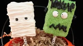 Easy Halloween Treats: Rice Krispie Mummy & Frankenstein