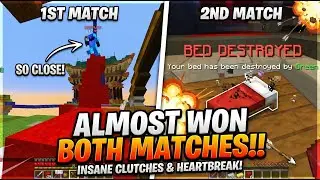 Almost won both the matches!!