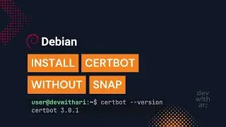 Install Certbot on Debian WITHOUT Snap!