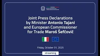Joint Press Declarations by Minister Tajani and Commissioner &Scaron;efčovič