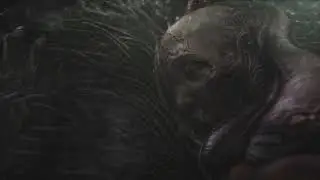 Scorn - Act 1: Default Xbox Series X Settings and Introduction Cutscene: Protagonist Crawls to Tower