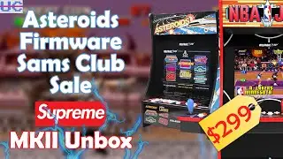 $299 NBA Jam with Stool! Asteroids Firmware Update and Supreme Mortal Kombat Arcade1up Unboxing