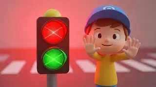 Red Light Stop 🛑 Green Light Go 🟢 | Traffic Rules Song for Kids