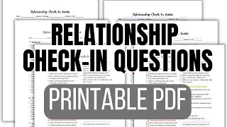 Relationship Check In Questions Printable PDF