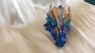 Orgonite dragonskull medium 'Lemurian Lightcodes'