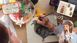 𓅪 quite a nice art vlog (imo) 𓅪 painting and sketchbooks and lots of pigeons