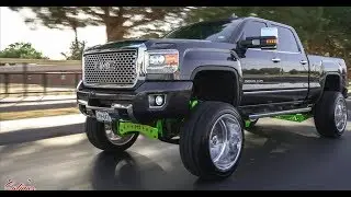 BEATIFUL GRAY GMC DENALI 2500 LIFTED 9 inches on 24x14s with 37s!!