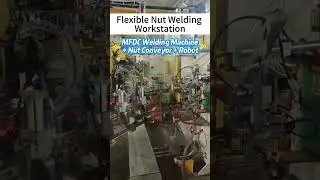 Automatic Nut Welding Workstation | Robot + Welder + Feeder by HAIFEI #weldingmachine#welding