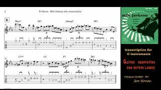 Milt Jackson Solo &ndash; &ldquo;Evidence&rdquo; by Thelonious Monk | Free PDF Transcription
