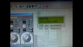 ADC,LCD 2*16,PWM,UART Simulation on ATmega128 using Proteus
