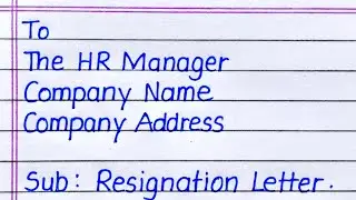 Resignation Letter in English || How to Write Resignation Letter || Resignation Letter