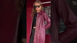 Women&rsquo;s Leather Trench Coat