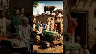 Shabby Houses Flooded in Pakistan | Buffaloes on Rooftops & Tractor Rescue😭#shorts #viral #tranding