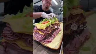 He made the world&rsquo;s biggest sandwich! #aiforeveryone #funny #sora #subway #sandwich