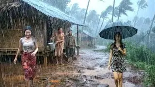 This is Himalayan village During the Heavy Rainy season | Daily activities people in village life 
