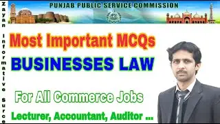 Business Law MCQs | Basic Concepts of Business Law | B Com Part2 | Lecturer Commerce
