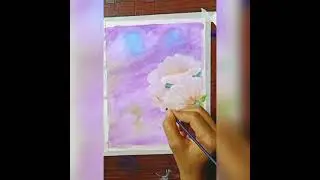 beautiful white flowers painting