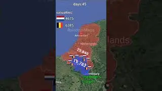 Belgium Vs Netherlands(war scenario) #animation #mapper #mapanimation #europe #map #mapping #maps