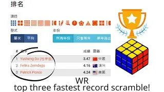 How fast can I solve the top three 3x3 scramble?